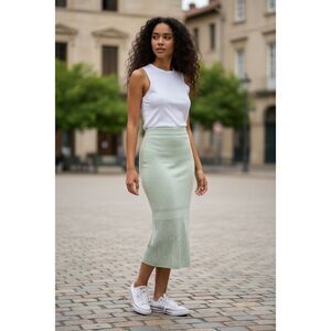 No Name Brand Cashmere Skirt in Mint NWT Size Medium